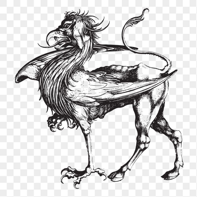 Griffin png sticker illustration, transparent | Free PNG - rawpixel