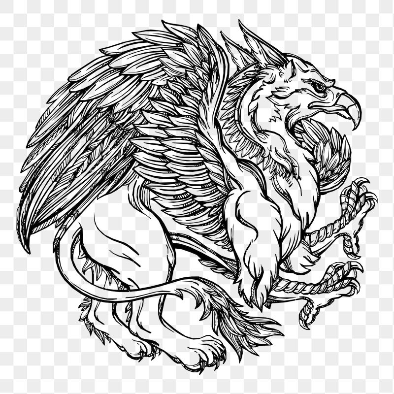 Griffin png sticker illustration, transparent | Free PNG - rawpixel