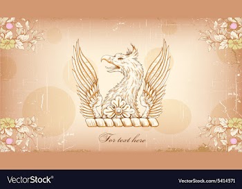 Griffin with floral vector image