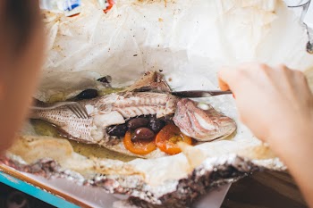 Grilled fresh caught sea fish 
