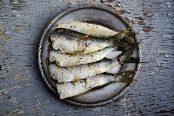 Grilled headless sardines 