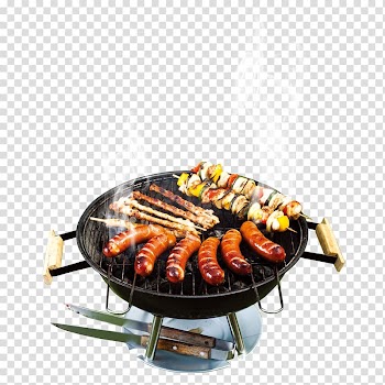 Grilled sausages, Barbecue Flyer Print design Menu, Charcoal grill transparent background PNG clipart