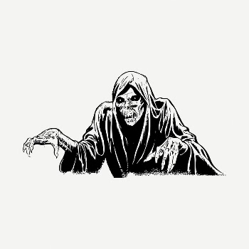 Grim Reaper drawing, vintage illustration | Free PSD - rawpixel