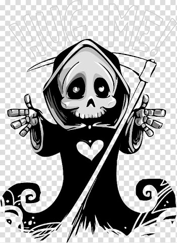 Grim Reaper illustration, Death Grim T-shirt Cartoon, Skull Demon Figure transparent background PNG clipart