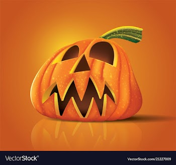 Grimace face jack o lantern in format vector image