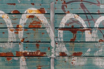 Grimey Green Garage Door Texture