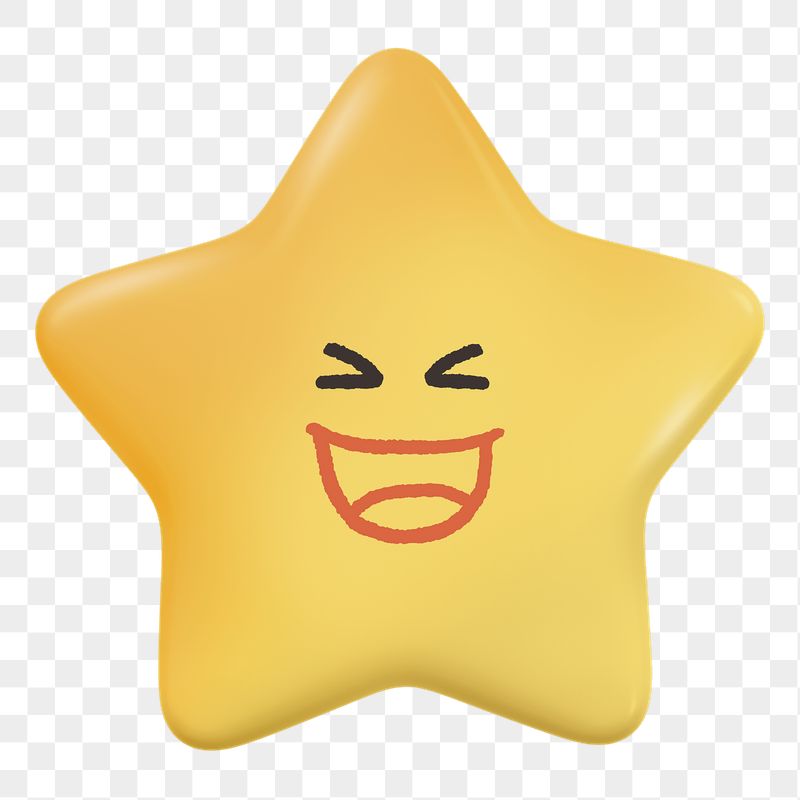 Grinning star png sticker, 3D | Free PNG - rawpixel