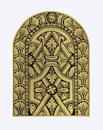 Grisaille stained glass window in the cloister | Free Photo - rawpixel