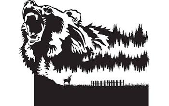 Grizzly Bear 4 Nature Scene Deer Mountains Forest | Clipartimage.com