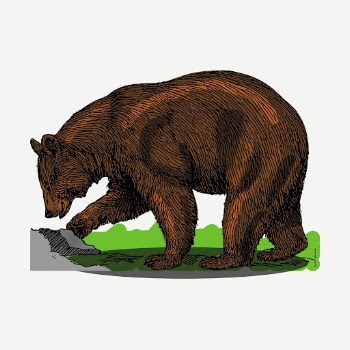 Grizzly bear sticker, vintage animal | Free PSD - rawpixel