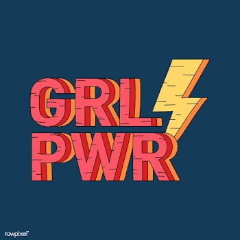 Grl Pwr girl power badge vector | Free stock vector - 487506