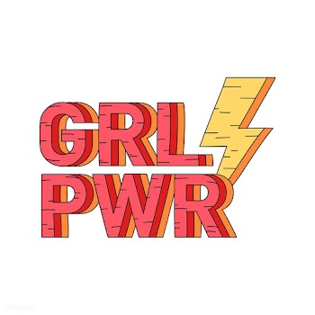 Grl Pwr girl power badge vector | Free stock vector - 487647