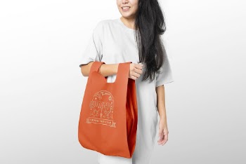 Grocery bag mockup, reusable shopping | Free PSD Mockup - rawpixel
