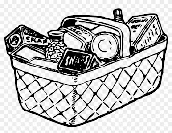Grocery Basket - Food Basket Clip Art