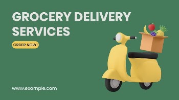 Grocery delivery blog banner template, | Free PSD Template - rawpixel