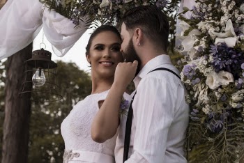 Groom Hugging Bride from Behind