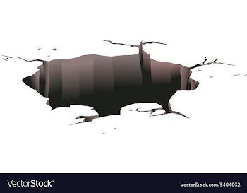 Ground crack vector image