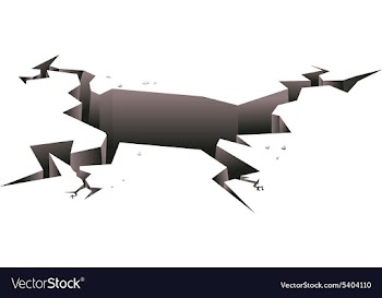 Ground crack vector image