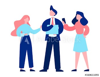 Group of business people at work, office meeting
