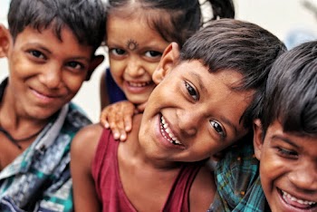 Group Of Children Taking Photo Together