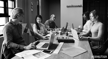 Group of diverse people having a business meeting