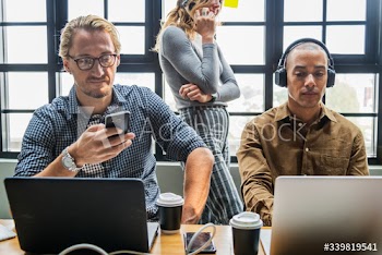 Group of diverse people having a business meeting