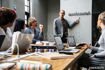Group of diverse people having a business meeting