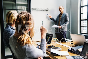 Group of diverse people having a business meeting