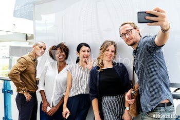 Group of friends taking a selfie