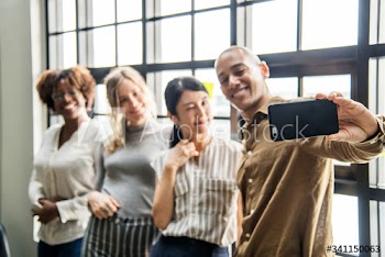 Group of friends taking a selfie