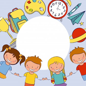 Group of happy children, back to school, editable illustration Free Vector