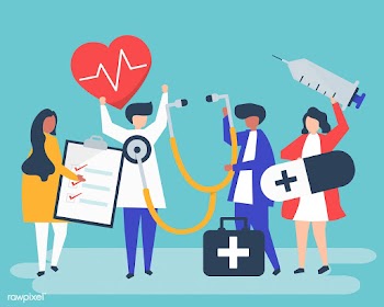 Group of medical staff carrying health relate.. | Free stock vector - 479407