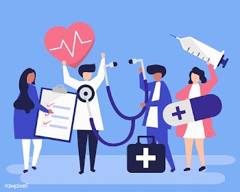 Group of medical staff carrying health relate.. | Free stock vector - 479447