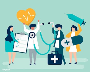 Group of medical staff carrying health relate.. | Free stock vector - 479458
