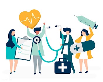 Group of medical staff carrying health relate.. | Free stock vector - 480555