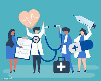 Group of medical staff carrying health relate.. | Free stock vector - 480607
