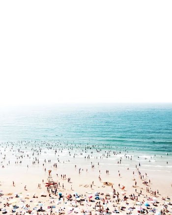 group of people at the beach