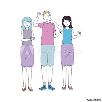 group of people avatars characters