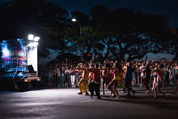 Group of People Dancing at the Street during Nighttime