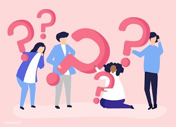 Group of people holding question mark icons | Free stock vector - 478598