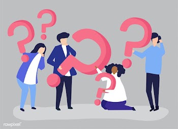 Group of people holding question mark icons | Free stock vector - 480120