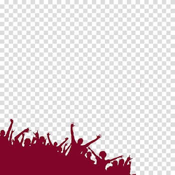 Group of people waving illustration, Poster, Silhouette crowd element transparent background PNG clipart