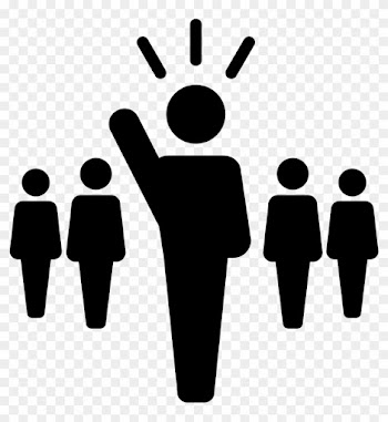 Group Of People With Leader Standing In Front - Leadership Png