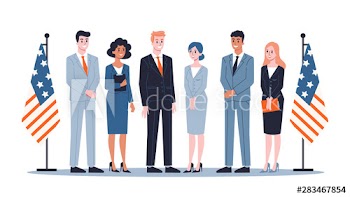 Group of politician in business suit