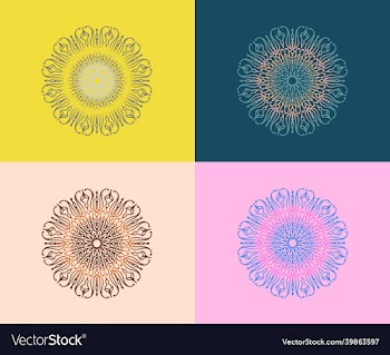 group of round gradient mandalas