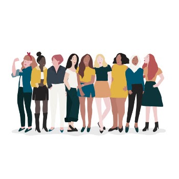 Group of strong women vector Free Vector