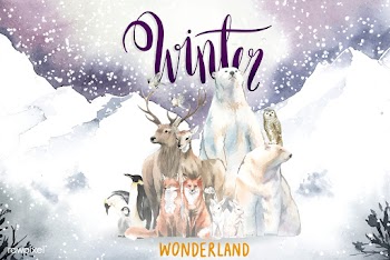 Group of wild animals in a winter wonderland .. | Free stock vector - 489569