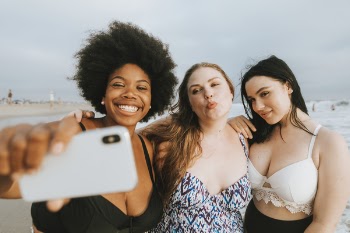 Group of Woman Taking Selfie