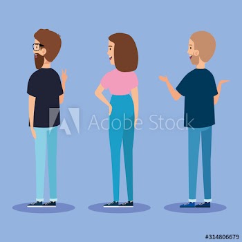 group of young people avatar characters design