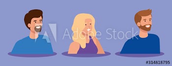 group of young people avatar characters design